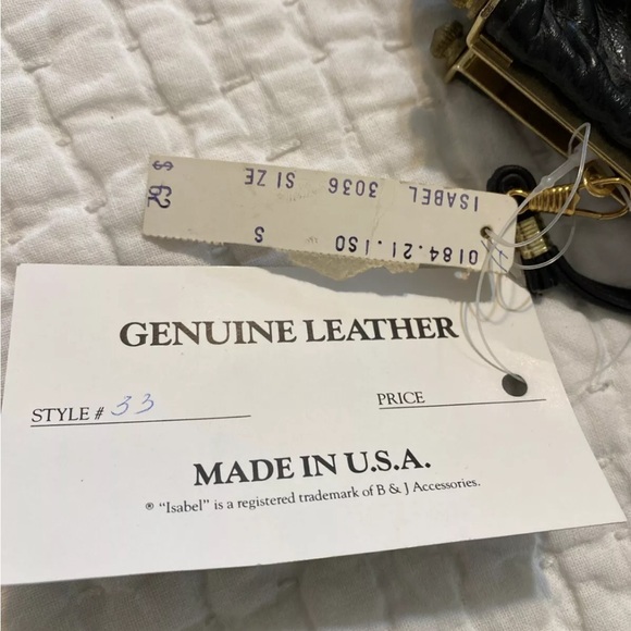 VINTAGE Genuine Leather Isabel Clutch Handbag Made In USA Style 33 NWT - Picture 6 of 6